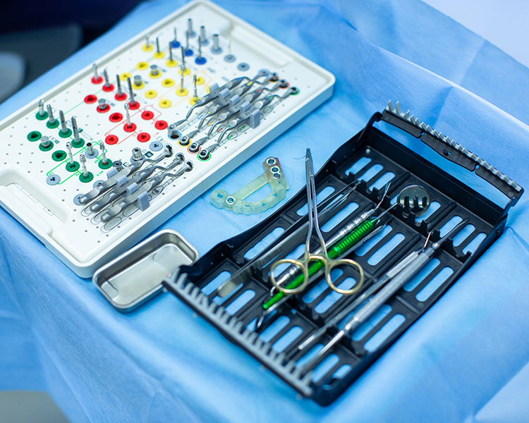 dental and other medical eqiupment in cabinet